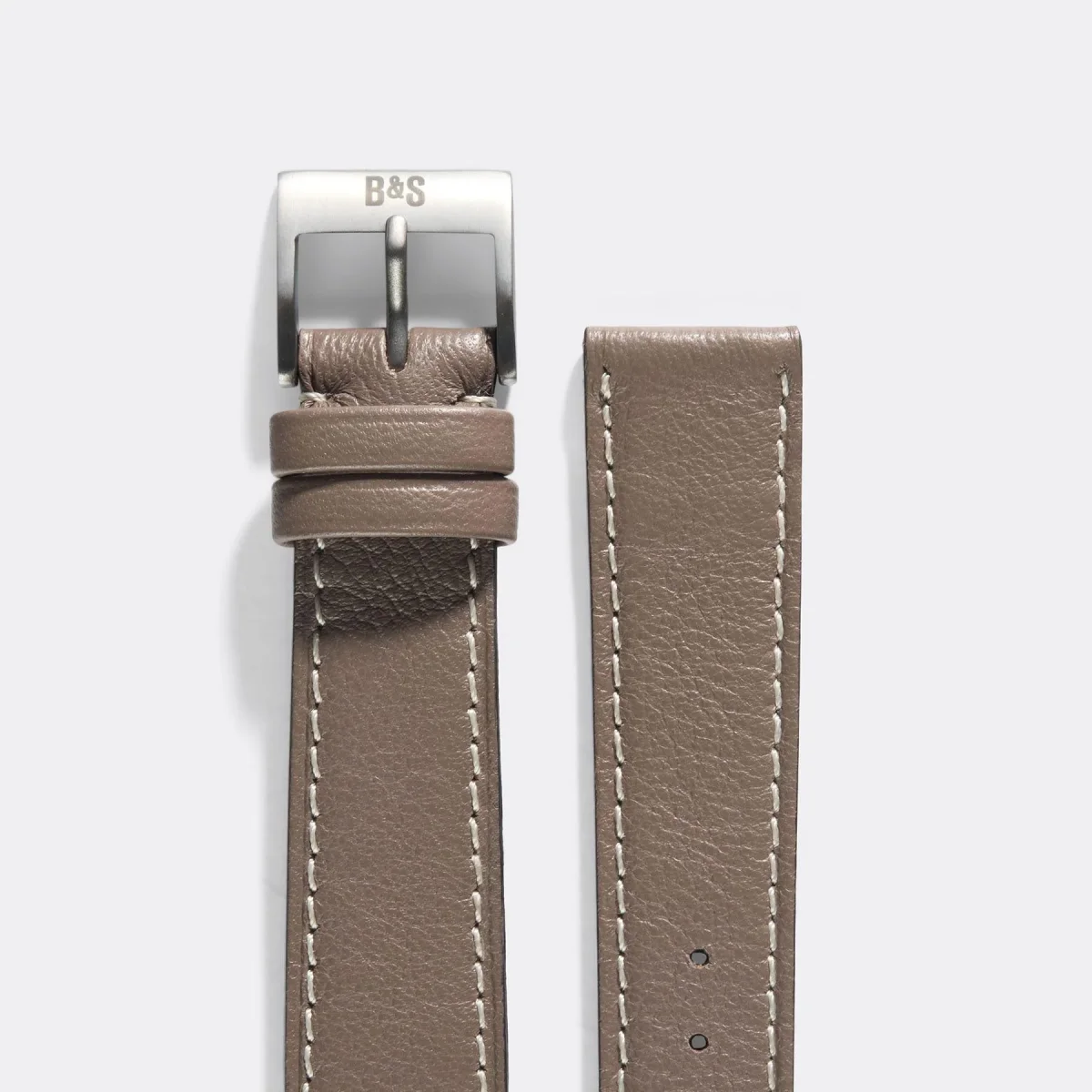 Taupe Grey Leather Watch Strap – Bild 3